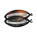 Two Pack! Tortoise and Black 5 Inch Banana Clip Hair Clincher Rounded Edges Hair Comb