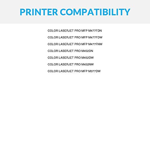 Speedy Inks Compatible Toner Cartridge Replacement for HP 410X High-Yield (1 Black, 1 Cyan, 1 Magenta, 1 Yellow, 4-Pack)