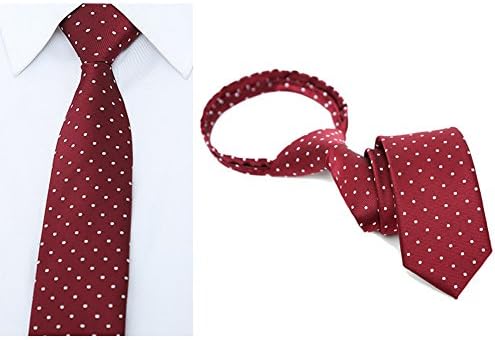 KS Mens Comfortable Zipper Various Patterned Neck Tie