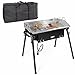 XtremepowerUS Outdoor Camping Propane Griddle Stove Set 20PSI Regulator Flat Griddle Pan Griddle 2-Adjustable Burner Tailgating w/Carrying Bagthumb 1