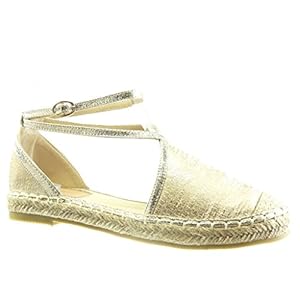 41iJLGOwJcL. SS300 Angkorly - Zapatillas Moda Alpargatas Sandalias Abierto Mujer Piel de Serpiente Multi-Correa Cuerda Talón Tacón Ancho 2… 41iJLGOwJcL. SS300
