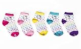 Hello Kitty 5 Pack Multi Dot Ankle Socks (Baby)-Multicolor-0-12M