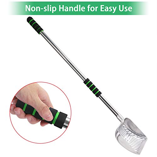 Onlyoung Cat Litter Scoop, Metal Adjustable Long Handle Litter Scooper