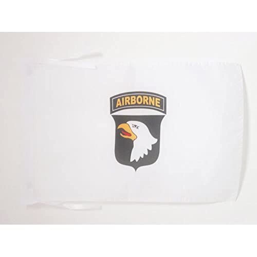 AZ FLAG - USA Airborne with white eagle Flag - 18'' x 12'' - 100% Polyester US - American Army Small Banner with Two Cords - Fade Resistant - Vivid Colors - 18x12 in - 45x30 Cm — image 1