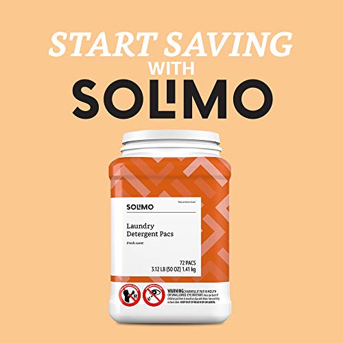 Amazon Brand Solimo Laundry Detergent Pacs, Fresh Scent, 72 count Pricepulse