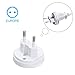 FlePow 1250W Power Strip+International Travel Outlet Plug Adapter(US to Euro/UK UK to USA/AU) Portable Global Converter with 2AC Outlets 4 USB Ports Travel Charger for iPhone