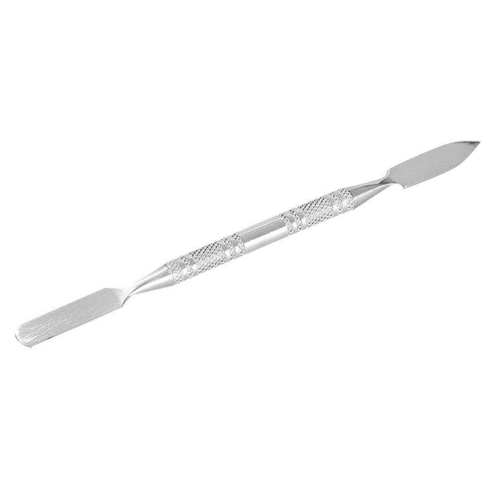 Tiiyee Stainless Steel Wax Spatula Double-ended, SFX Makeup Tool for Scar Prosthetics and Fake Wounds Metal Wax Spatula for Brows Hygienic Cosmetic Stirring Rod with Nonstick Surface (12 cm)
