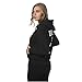 VANGULL Women Cotton Printed Pullover Hoodies Sweatshirts Vintage Spring Loose (L, Black)