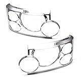 SIZVER Chrome Headlight Cover for 2006-2009 Range Rover HSE