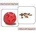 JAKPAK Jakpopin Dog Treat Ball [Fun Feeder][Safety Rubber] Jakpopin Training Toys IQ Treats Dog's Toy Ball Refillable Food Treat Ball for Dog Dispensing Toy Interactive 4.5 Inch Large, Red
