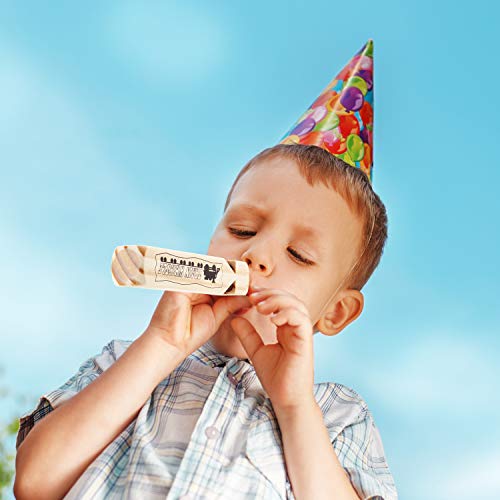 Sunshane 3 Pieces 7.48 Inch Wooden Train Whistles for Kids, Wood Whistle 4 Tones Train Whistle for Party Favors Party Noisemakers