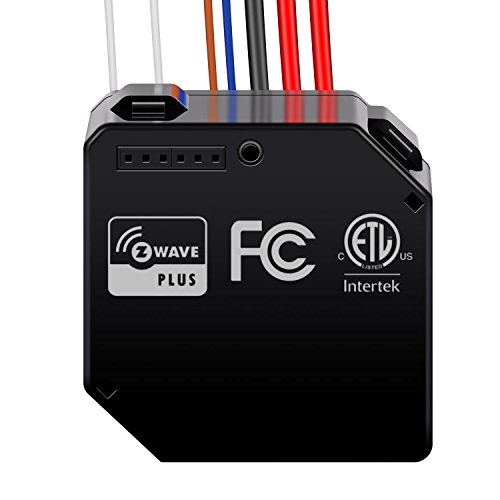 Enerwave ZWN-RSM2-PLUS Z-Wave Plus Switch Module, Dual Relay, Smart Hidden Switch, NEUTRAL WIRE REQUIRED, Black