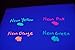 Blacklight Reactive Electric Neon Permanent Fabric Markers 5 Pack with DirectGlow UV Keychain Light