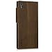 kalibri Case Compatible with Sony Xperia XA1 Ultra - Case Real Leather Book Style Protective Cover with Card Slot - Brown