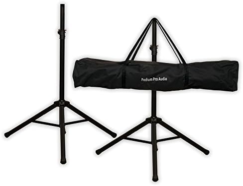 Podium by Goldwood SS1 PA DJ Band Steel Speaker Stand Pair with Bag
