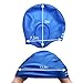 Cover Ears Swim Caps for Long Hair 100% Silicone Swimming Hat for Unisex Adult Kids Reduce Water Intake Makes Your Hair Clean (Blue)