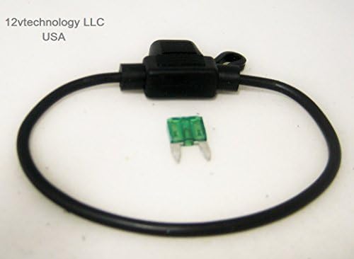 Replacement In-line Inline in Line ATM ATP Fuse Holder 30a Rated Black Mini 14-16 Ga Equivalent to Littlefuse 0fhm0001zxj Inline Low Profile Waterproof. Fsn15