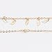 Geerier Layered Gold Chain Bead Anklet Tassel Leaf Beach Feet Jewelry