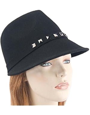 Black Winter Felt Ladies Modern Hat. Latest Fashion.