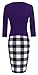 HOMEYEE Women's Vintage Colorblock Business Pencil Dress B237