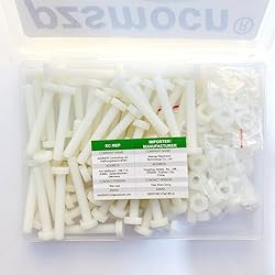 Pzsmocn 150 Pieces/50 Sets M6*40 mm Plastic White