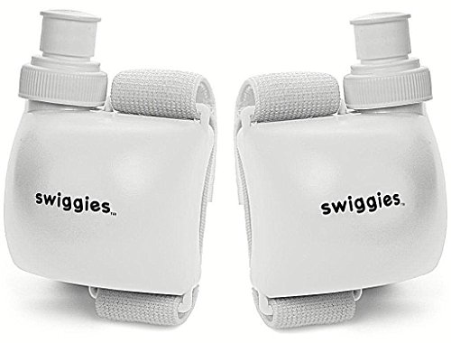 Swiggies, The Original Wrist Water Bottle Flask, As Seen On TV, On The Go Water, 11 Oz, Perfect for Jogging, Playing Sports, and Many Other Various Functionalities! Adult Size, Color White