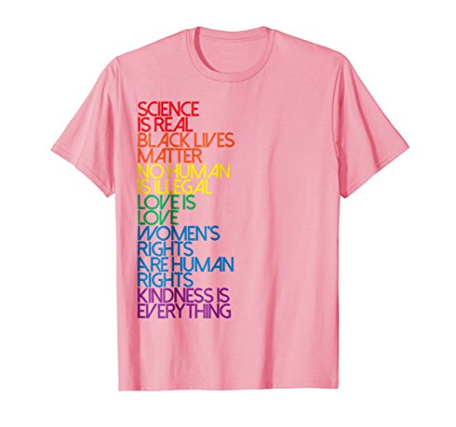 Mens Science is Real Black Lives Matter shirt Medium Pink