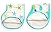 Baby Drool Bibs, 2 Pack Burpy Cloth for Drooling and Teething, 100% Cotton and Super Soft Absorbent Baby Bibs for Boys and Girls, Baby Shower Gift Set(Blue,23.5''x 9'')