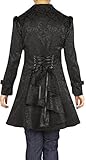 -Foggy Night in Paris- Black Victorian Gothic Corset Ruffle Jacquard Vintage Style Jacket
