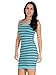 Simplicity Striped Mini Tank Dress in Seamless Stretch Fit Fibers, Aqua