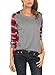 DJT Womens Plaid Checked Contrast Casual Slim T-shirt Pullover