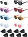 Gejoy 8 Pairs Clout Oval Goggles Retro Kurt Mod Thick Frame Round Lens Sunglasses Goggles Multicolor for Women Men (Color A)