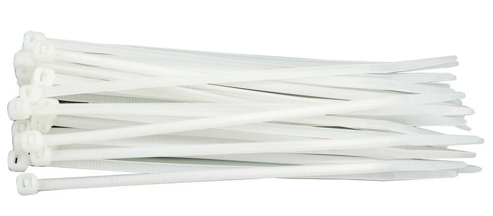 Vorel 500mm x 8.0mm White Cable Ties (73888) — image 1