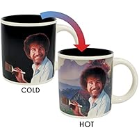 Bob Ross Heat Changing Mug - Add Coffee or Tea and a Happy Little Scene Appears - Comes in a Fun Gift Box