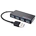 Smartech USB Hub High Speed Thin USB 3.0 Hub 4 Port USB HUB Splitter for PC Computer Laptop Notebook Peripherals Accessories With Power Interface