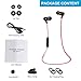 Bluetooth Headphones, Ifecco In-ear Wireless Earbuds Sports Magnetic Earphones with Built-in Mic Noise Cancellation Support Sweat-proof Stereo Headset for iPhone Android and More (Red)