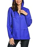 Lightweight Waterproof Raincoat For Women Packable Outdoor Hooded Rain Jacket