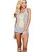 Mansy Women's Summer Fashion pineapple Printed Sleeveless Tank Top Gray Medium