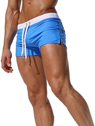 Cielary Men's Swimming Trunks Boxer Brief Swimsuit Bottom with Pockets &amp; Drawstring