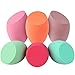 Makeup Sponges, ESARORA 6 Pieces (3+3) Foundation Blending Sponge Flawless Makeup Blender for Liquid Creams and Powders - Multi Color and Saving Money Makeup Sponges