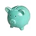 Aojingtai Ceramic Piggy Bank, Mini & Small Cute Ceramic Coin Money Piggy Bank, Makes a Perfect Unique Gift, Nursery Décor, Keepsake, or Savings Piggy Bank for Kids, Green