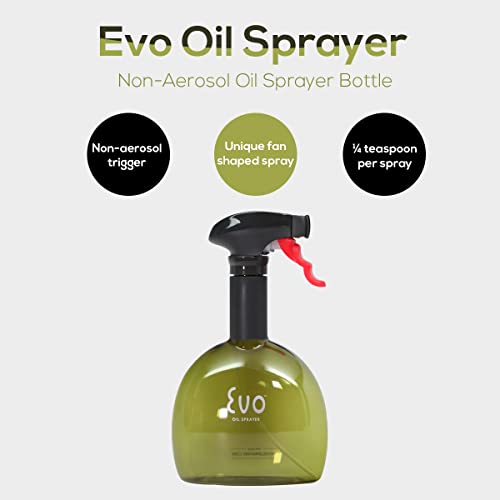 Evo Oil Sprayer Evo Green NonAerosol for Olive Cooking Oils 18oz, 2.3