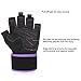 Trideer Padded Anti-Slip Weight Lifting Gloves with 18” Wrist Wraps, Pro Gym Gloves Support for Weightlifting, Cross Training, Gym Workout, Fitness, Bodybuilding (Purple, S (Fits 6.7-7.1 Inches))