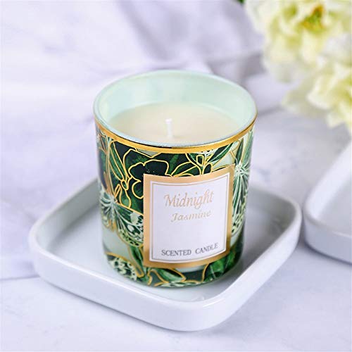 Guomao Smoke-Free Candle Restaurant Romantic Couple Home Smell Scented Candle Cup (Color : Silk Flower)