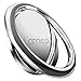 Finger Ring Stand, Lamicall Cell Phone Holder : Universal Phone Ring Cradle Kickstand Compatible with iPhone 17 16 15 14 Xs Max XR X Plus 5s, Galaxy S8 S7 S6, All Android Smartphone - Glossy Sliver