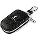 car Key Chain Keychain,Genuine Leather Car Smart Key caseKey Chain Keychain Holder Metal Hook and Keyring Zipper Bag for Remote Key Fob (Bentley)