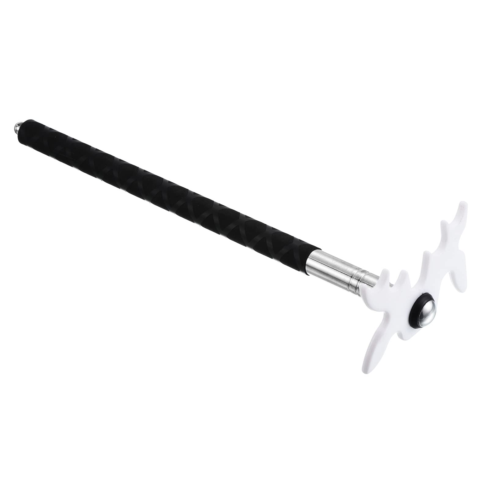 PATIKIL Retractable Billiards Cue Stick Bridge, Silicone Handle Pool Cue Accessory with Removable Plastic Bridge Head for Pool Table Competition, White