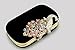 BMC Womens Elegant Rhinestone Peacock Clasp Velvet Cocktail Evening Handbag