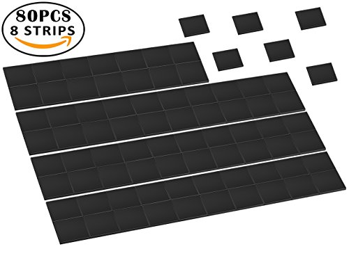 Gimars 80 Pcs Flexible Magnet Squares with 3M Adhesive, Each Squares(20x20x2mm)-Perfect for Classroom Organization, Refrigerator Crafts, DIY Projects, Hanging Light Items at School/Office Whiteboards
