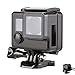 SHOOT Side Open Case for GoPro Hero 3+/4 Protective Skeleton Housing Shell Cover Frame Wire Connectable for Go Pro Hero 3+/4 Camera Accessories(Black)